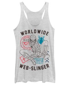 Women’s Marvel Spider-Man Far From Home Worldwide Icons Racerback Tank Top