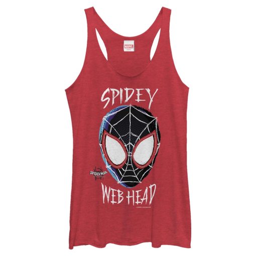 Women’s Marvel Spider-Man Into the Spider-Verse Web Head Racerback Tank Top