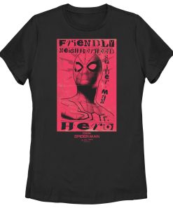 Women’s Marvel Spider-Man No Way Home Friendly Neighborhood Hero Red T-Shirt
