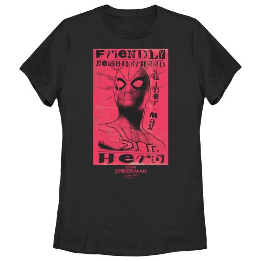 Women’s Marvel Spider-Man No Way Home Friendly Neighborhood Hero Red T-Shirt