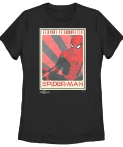 Women’s Marvel Spider-Man No Way Home Friendly Neighborhood Poster T-Shirt