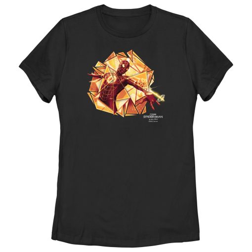 Women’s Marvel Spider-Man No Way Home Gold Web Shot T-Shirt