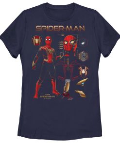 Women’s Marvel Spider-Man No Way Home Iron Suit Gear T-Shirt