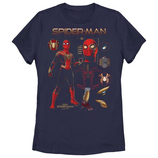 Women’s Marvel Spider-Man No Way Home Iron Suit Gear T-Shirt