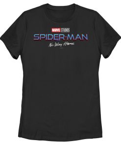 Women’s Marvel Spider-Man No Way Home Logo Black T-Shirt