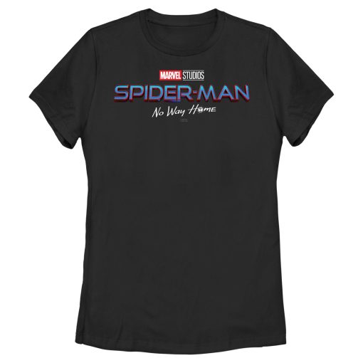 Women’s Marvel Spider-Man No Way Home Logo Black T-Shirt