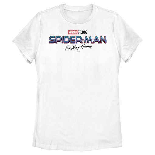 Women’s Marvel Spider-Man No Way Home Logo White T-Shirt