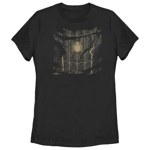 Women’s Marvel Spider-Man No Way Home Ripped Black Suit T-Shirt