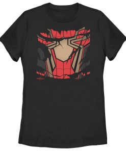 Women’s Marvel Spider-Man No Way Home Ripped Iron Suit T-Shirt