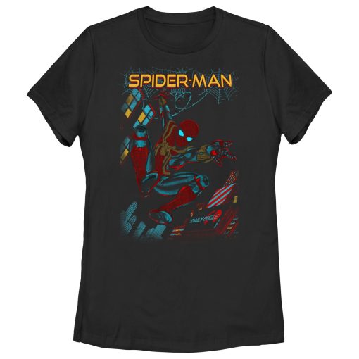 Women’s Marvel Spider-Man No Way Home Slinging Cover T-Shirt