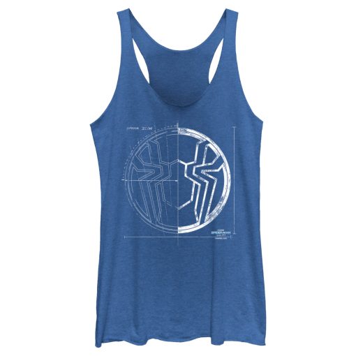 Women’s Marvel Spider-Man No Way Home Spider Icon Blueprint Racerback Tank Top