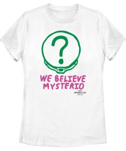 Women’s Marvel Spider-Man No Way Home We Believe Mysterio Pink and Green T-Shirt