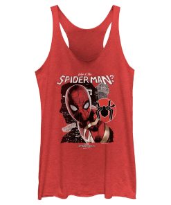 Women’s Marvel Spider-Man No Way Home Who is the Spider-Man Racerback Tank Top