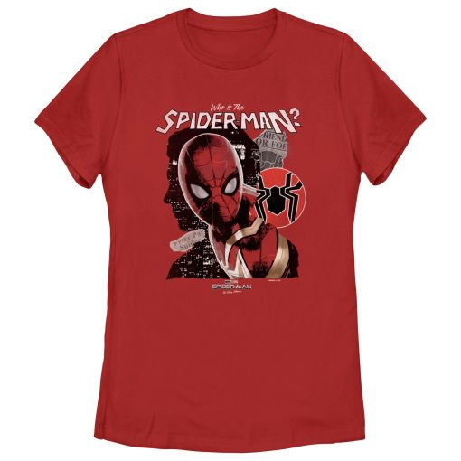 Women’s Marvel Spider-Man No Way Home Who is the Spider-Man T-Shirt