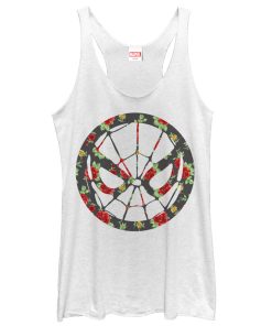Women’s Marvel Spider-Man Rose Print Racerback Tank Top