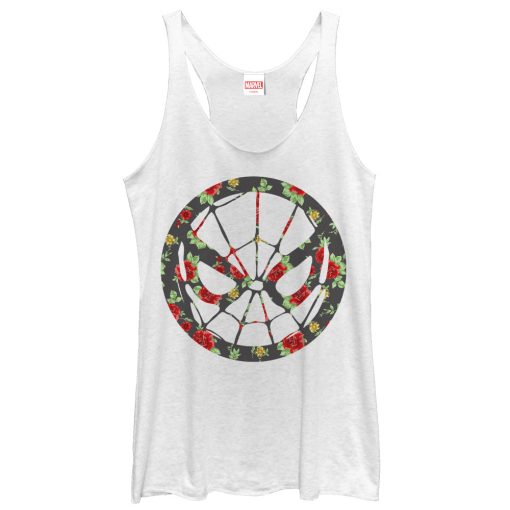 Women’s Marvel Spider-Man Rose Print Racerback Tank Top