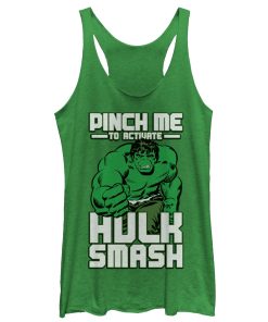 Women’s Marvel St. Patrick’s Day Hulk Smash Racerback Tank Top