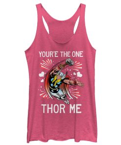 Women’s Marvel Valentine You’re the One Thor Me Racerback Tank Top