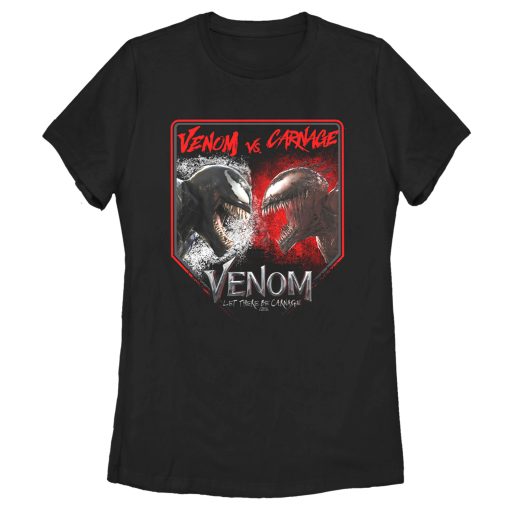 Women’s Marvel Venom Let There be Carnage Battle Time Venom Vs Carnage T-Shirt