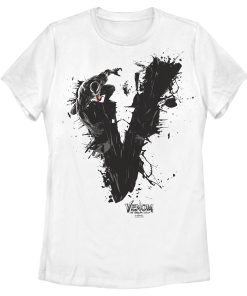 Women’s Marvel Venom Let There be Carnage Black V Splatter T-Shirt