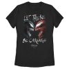 Women’s Marvel Venom Let There be Carnage Black Vs. Red T-Shirt