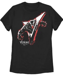 Women’s Marvel Venom Let There be Carnage Shiny V T-Shirt