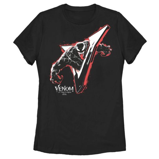 Women’s Marvel Venom Let There be Carnage Shiny V T-Shirt