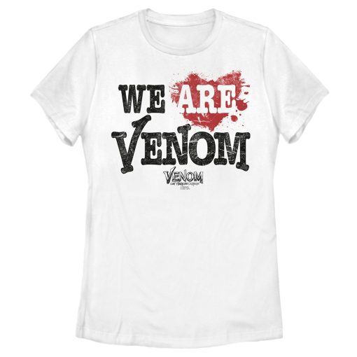 Women’s Marvel Venom Let There be Carnage We are Venom Heart T-Shirt