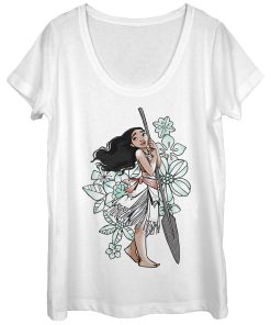 Women’s Moana Tropical Floral Print Scoop Neck