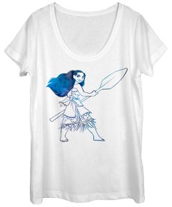 Women’s Moana Watercolor Print Scoop Neck