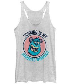 Women’s Monsters Inc Sulley Scaring is My Favorite Workout Racerback Tank Top