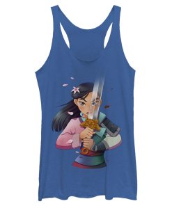 Women’s Mulan Anime Reflection Racerback Tank Top