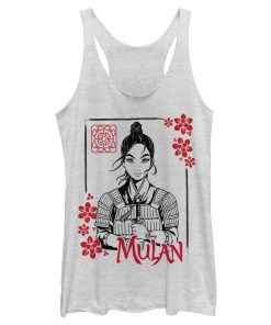 Women’s Mulan Blossom Frame Racerback Tank Top