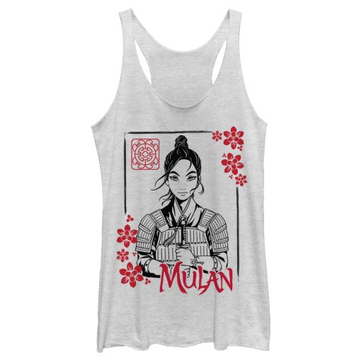 Women’s Mulan Blossom Frame Racerback Tank Top