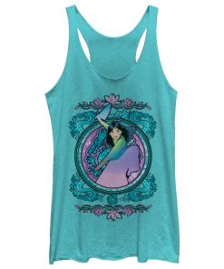 Women’s Mulan Stained Glass Racerback Tank Top