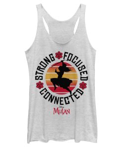 Women’s Mulan Strong Focused Mantra Racerback Tank Top