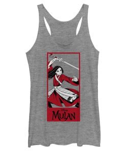 Women’s Mulan Warrior Pose Racerback Tank Top