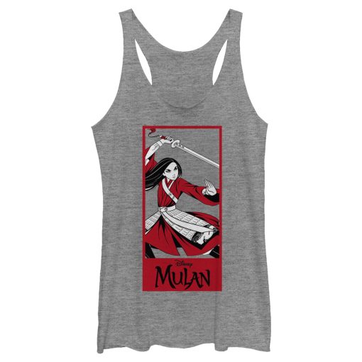 Women’s Mulan Warrior Pose Racerback Tank Top