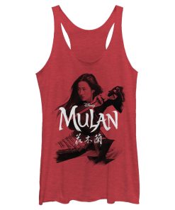Women’s Mulan Warrior Shadow Racerback Tank Top