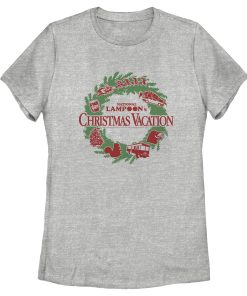 Women’s National Lampoon’s Christmas Vacation Wreath Logo T-Shirt