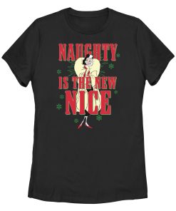 Women’s One Hundred and One Dalmatians Villains Cruella Naughty Is The New Nice T-Shirt