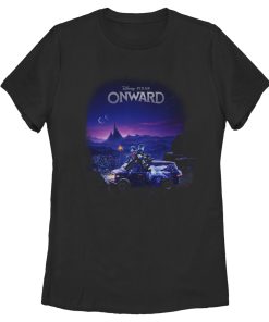 Women’s Onward Movie Sunset Poster T-Shirt