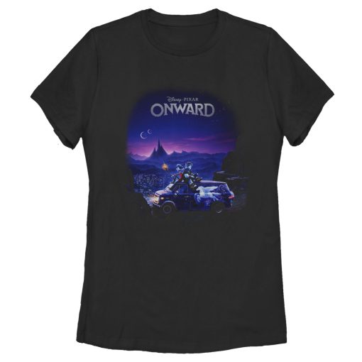 Women’s Onward Movie Sunset Poster T-Shirt