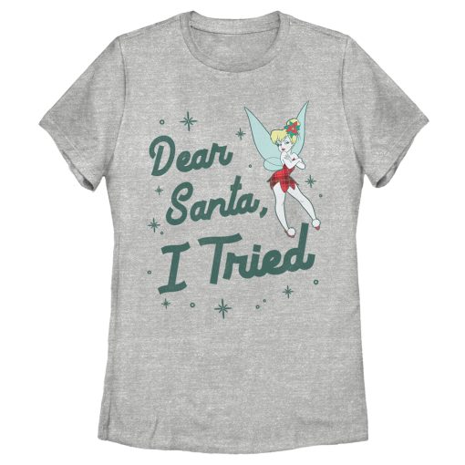 Women’s Peter Pan Peter Pan Tinker Bell Dear Santa, I Tried T-Shirt