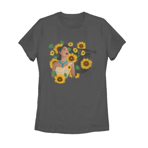 Women’s Pocahontas Basking In A Forest Of Sunflowers T-Shirt