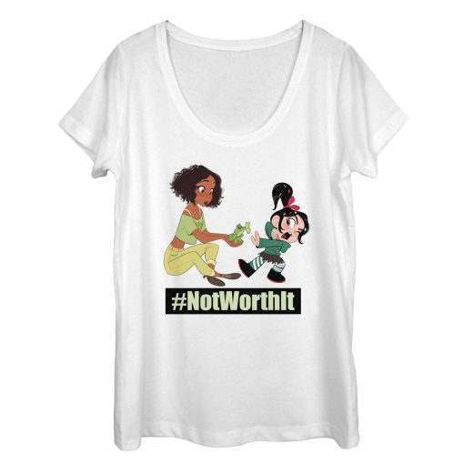 Women’s Ralph Breaks the Internet Not Worth Frog Kiss Scoop Neck