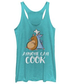 Women’s Ratatouille Anyone Can Cook Cartoon Racerback Tank Top