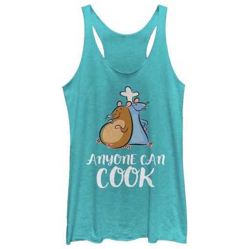 Women’s Ratatouille Anyone Can Cook Cartoon Racerback Tank Top