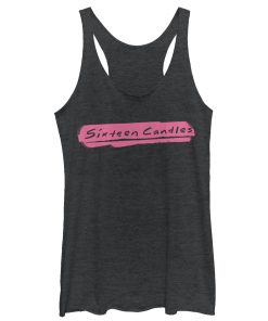 Women’s Sixteen Candles Paint Stripe Logo Racerback Tank Top