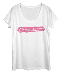 Women’s Sixteen Candles Paint Stripe Logo Scoop Neck
